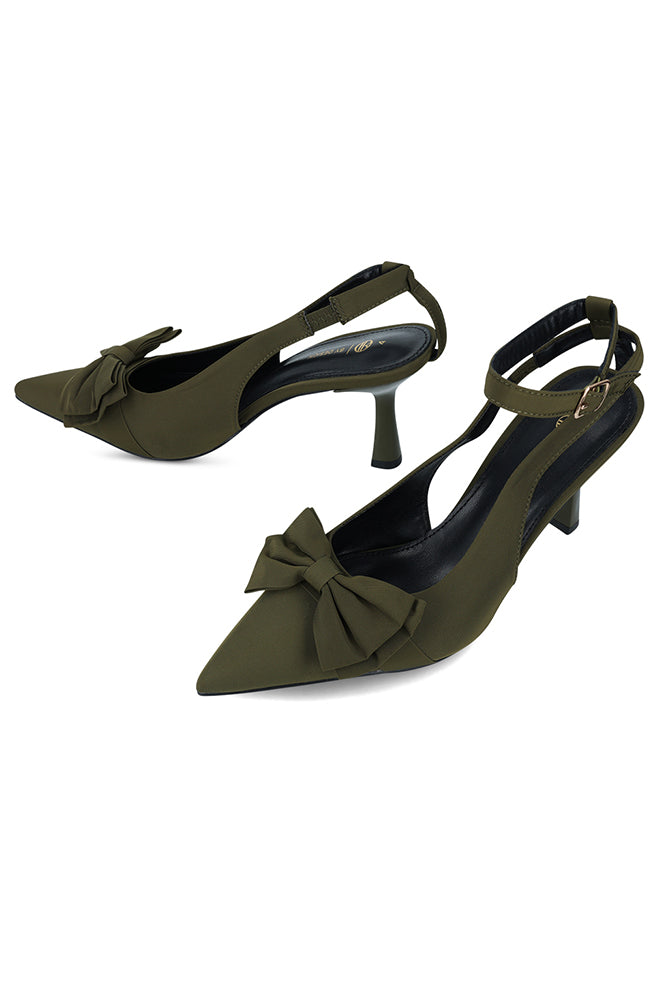 Candi slingback heel with bow detail