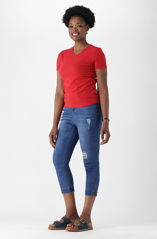 GRACE V NECK TEE