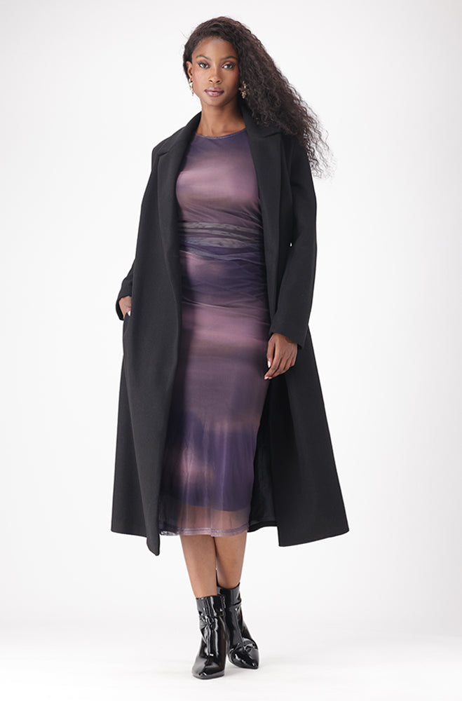 LISA BELTED MELTON COAT – Dunns