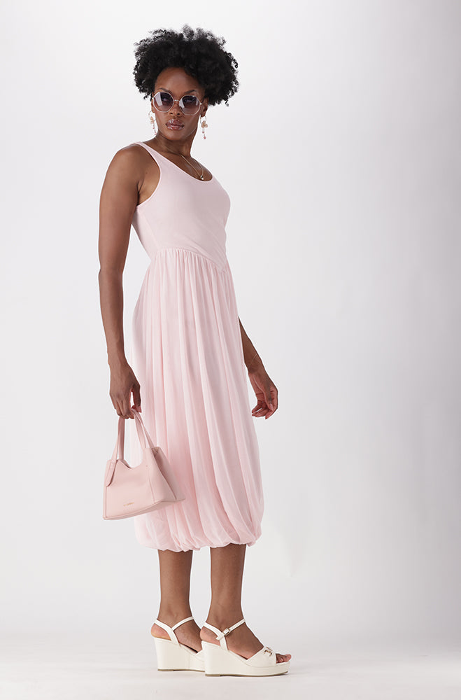 CINI COMBO BUBBLE HEM DRESS