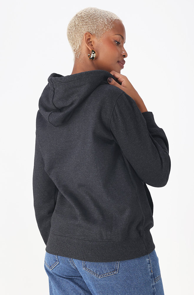 Ladies | South Side Fleece Hoodie _ 156261 Charcoal Mel Hoodies