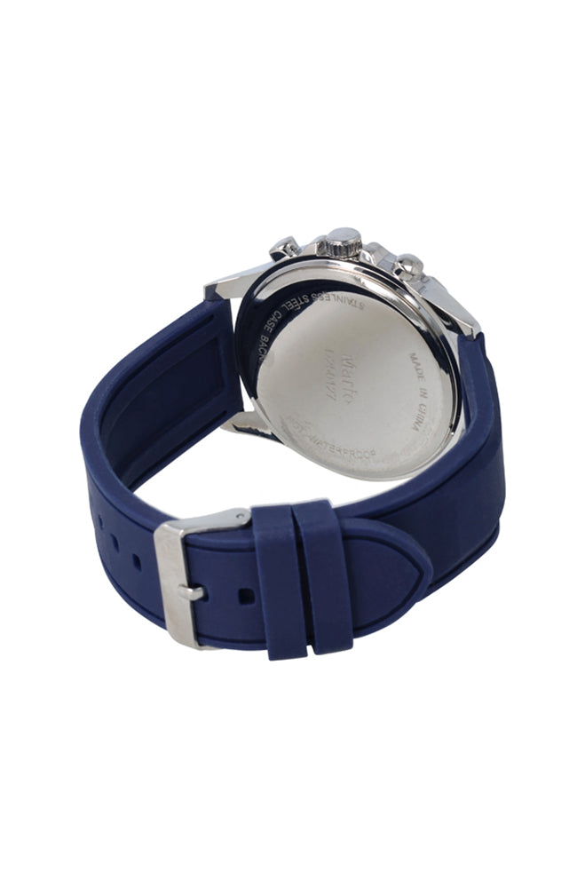 MARIO SILICONE STRAP WATCH - BLUE