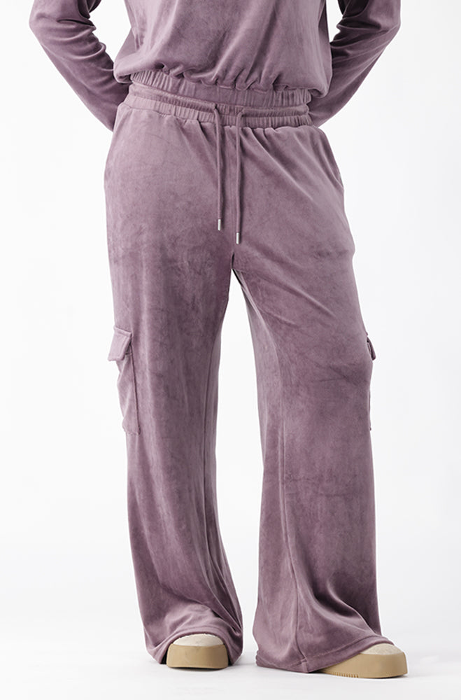 CAIA VELOUR CARGO WIDE LEG PANTS – Dunns