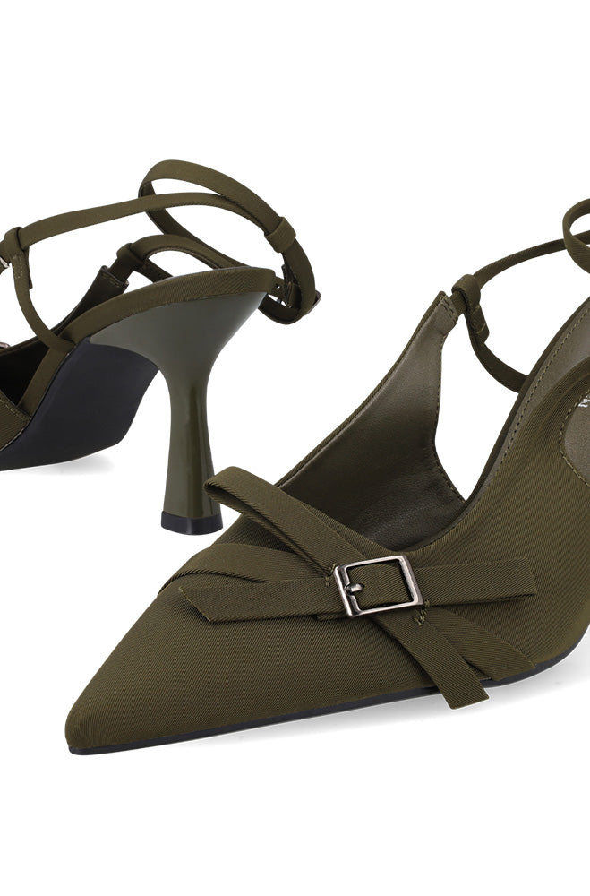 Xanthia textured slingback heel