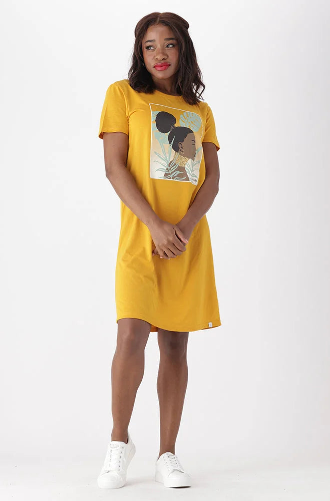 Koko T Shirt Dress _ 150323 _ Ocre
