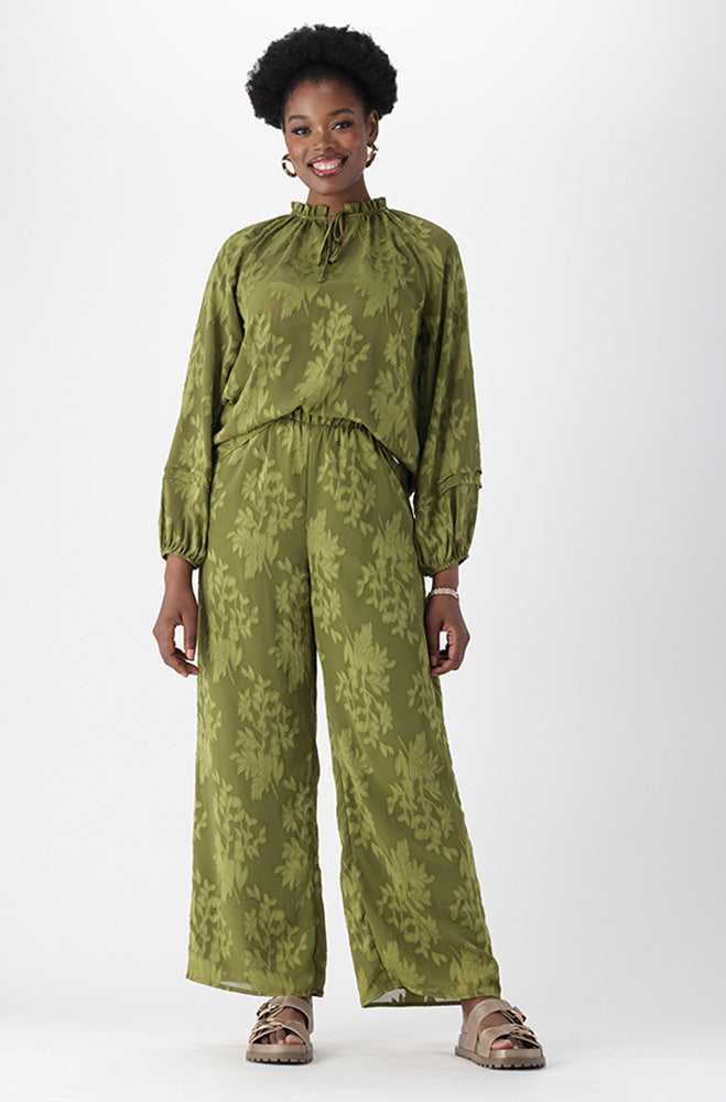 SADE TEXTURED WIDELEG PANTS