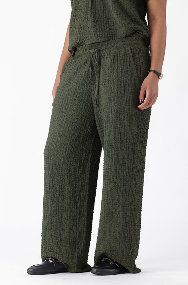 ERIN TEXTURED WIDE LEG PANTS