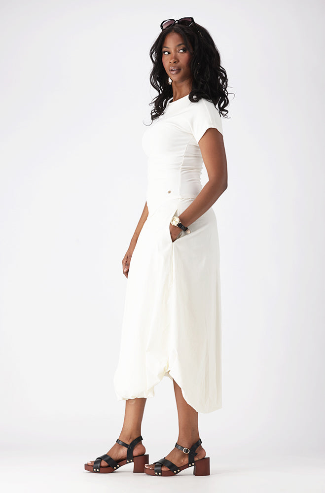 MIKA COMBO BUBBLE HEM DRESS