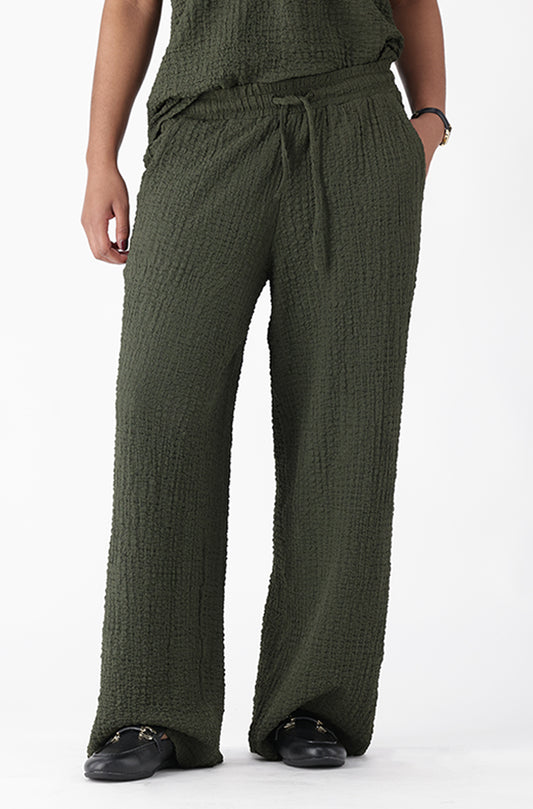 ERIN TEXTURED WIDE LEG PANTS