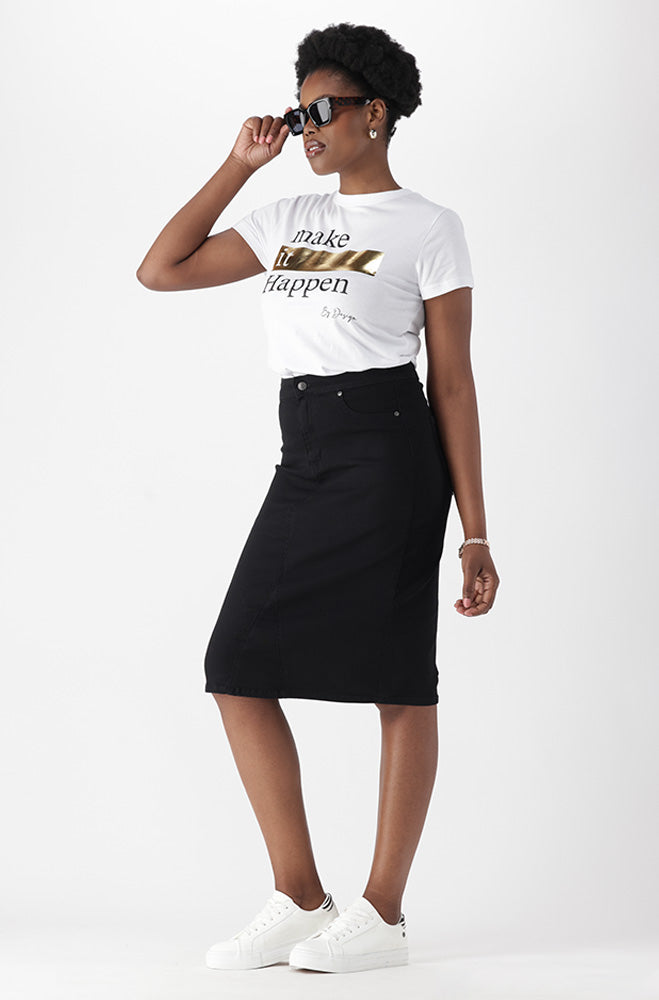 【未使用】THE TOE Peckham Jacket + Skirt Dunns Clothing | Jessie Denim Tube Skirt _ 167545 _ Black Wash | R279