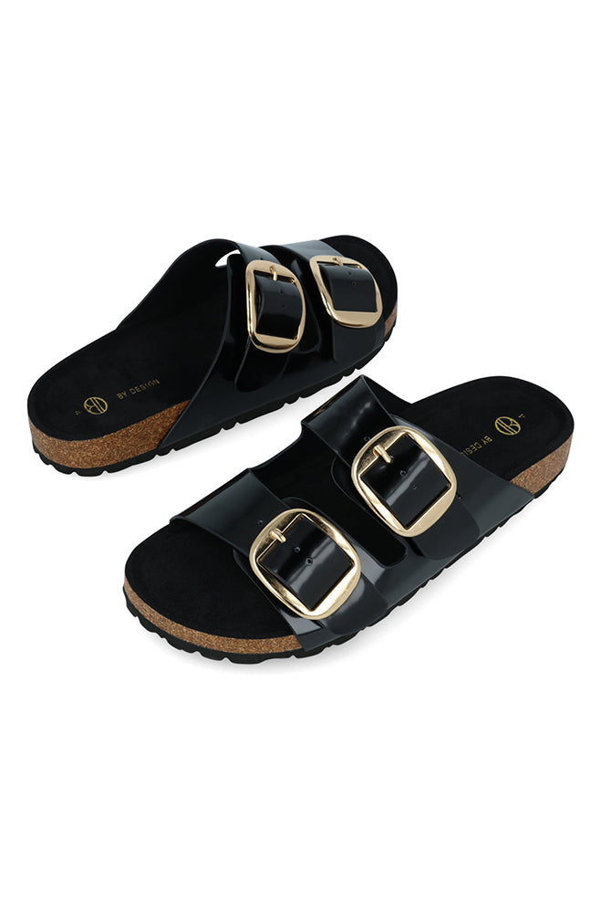 Huda Moulded double buckle sandal