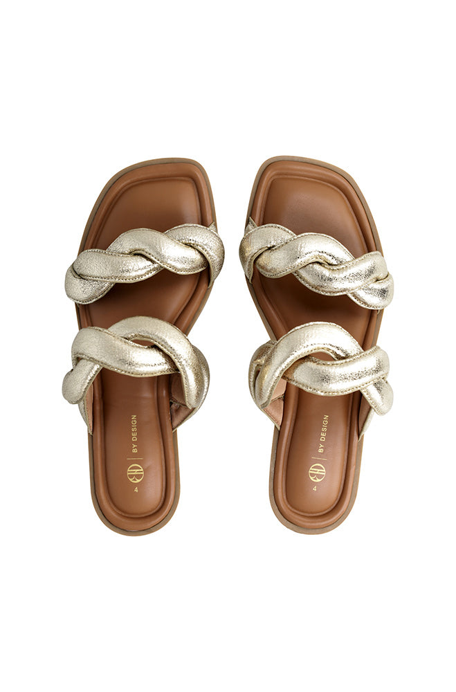 Irene gold twisted sandal