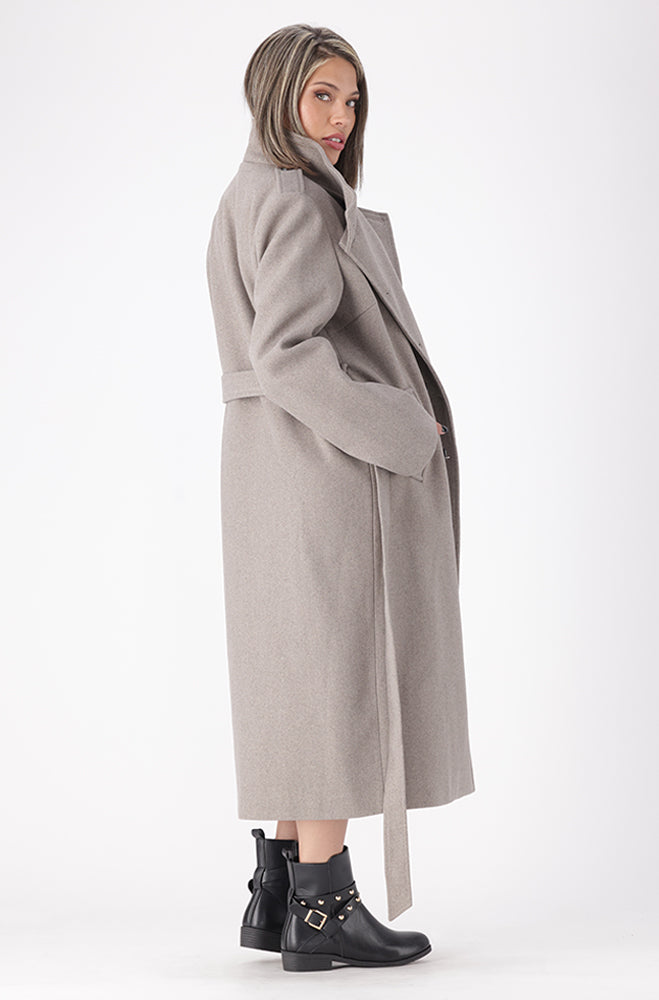 LISA BELTED MELTON COAT