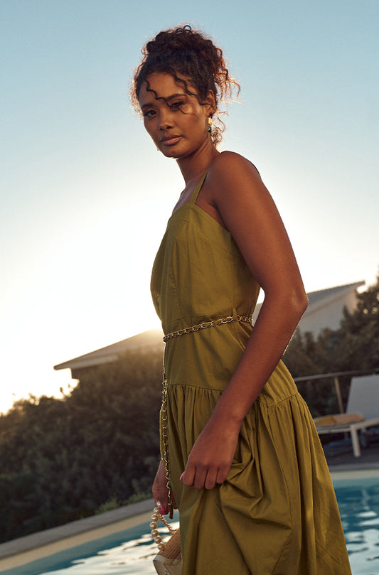 CARLINE STRAPPY CHAIN DRESS