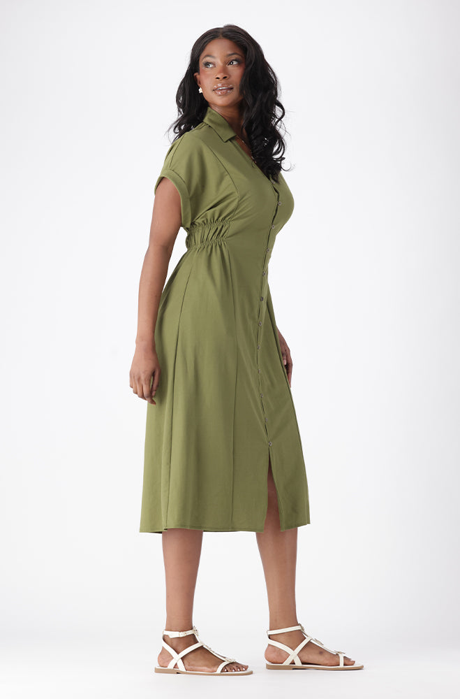 SACHA BUTTON DRESS