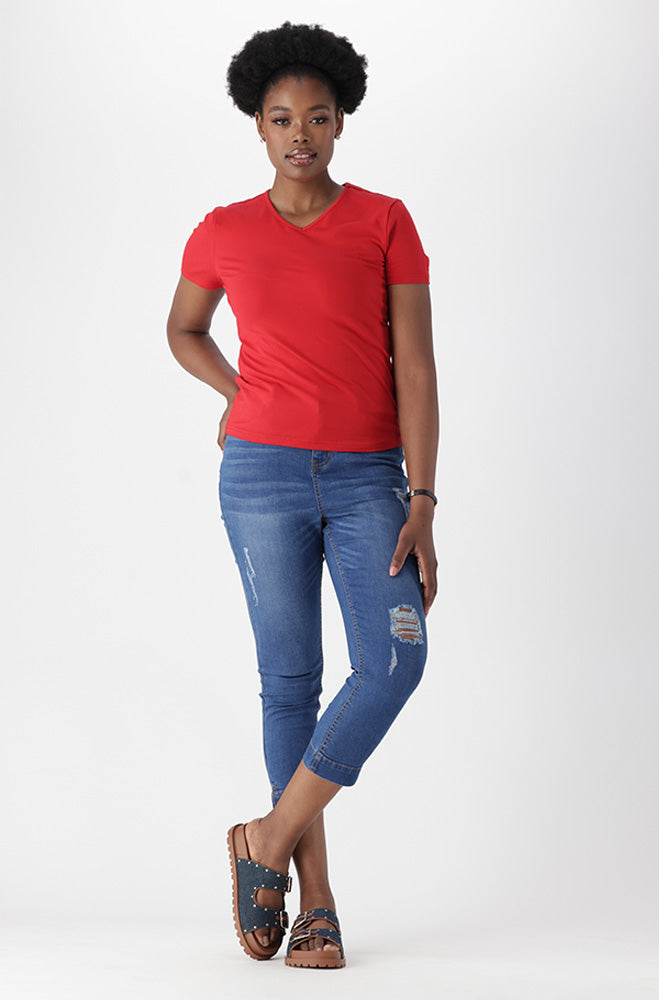GRACE V NECK TEE