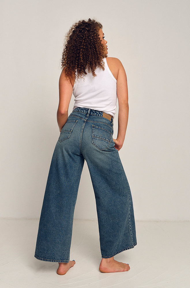 KIERA DENIM WIDE LEG JEANS