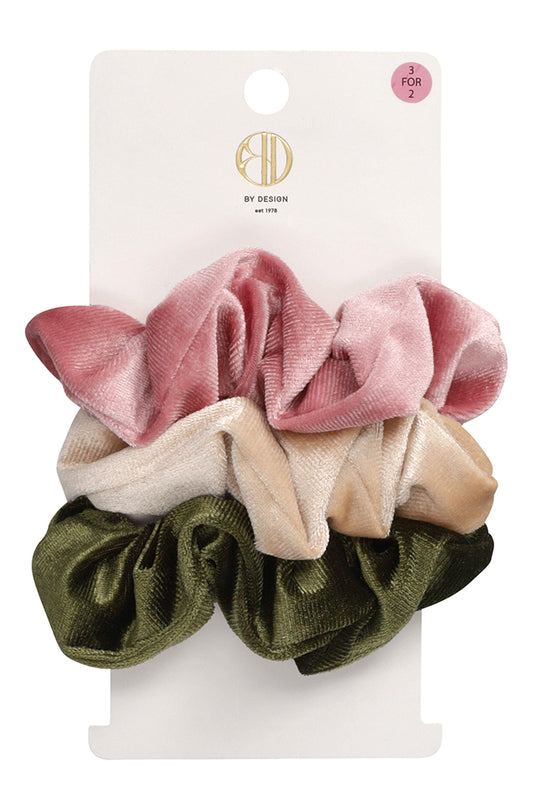 ANGIE 3 PACK VELOUR SCRUNCHIE