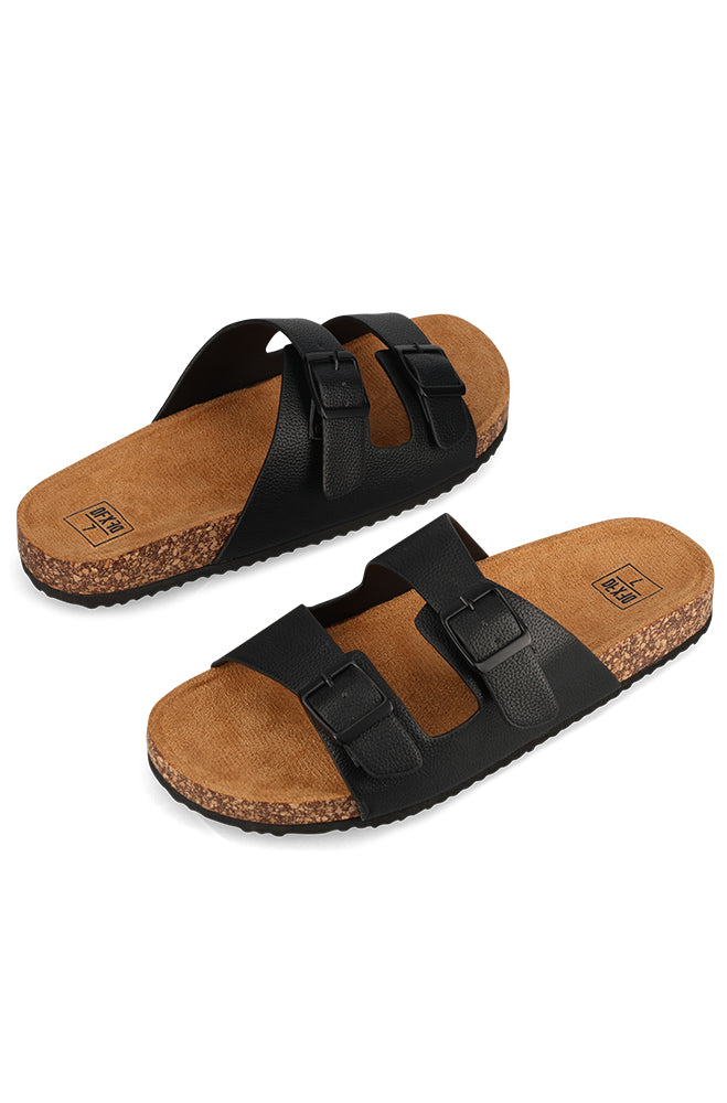 Stephen DFXFD cork double buckle sandal