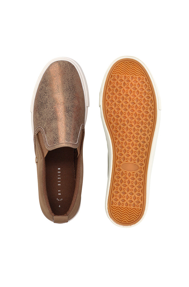 Footwear | Jemima Bronze Gusset Sneakers