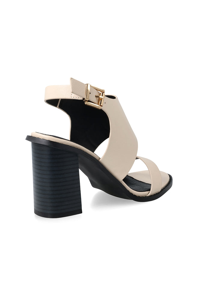 Footwear | Elora Wide Strap Block Heel _ 161644 Milk Heels