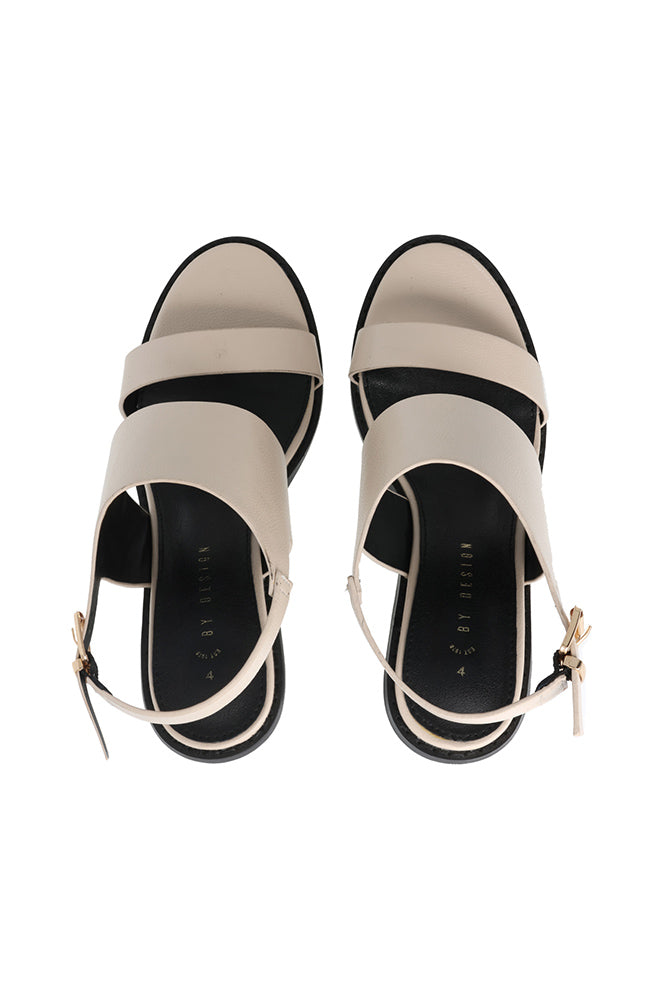 Footwear | Elora Wide Strap Block Heel _ 161644 Milk Heels