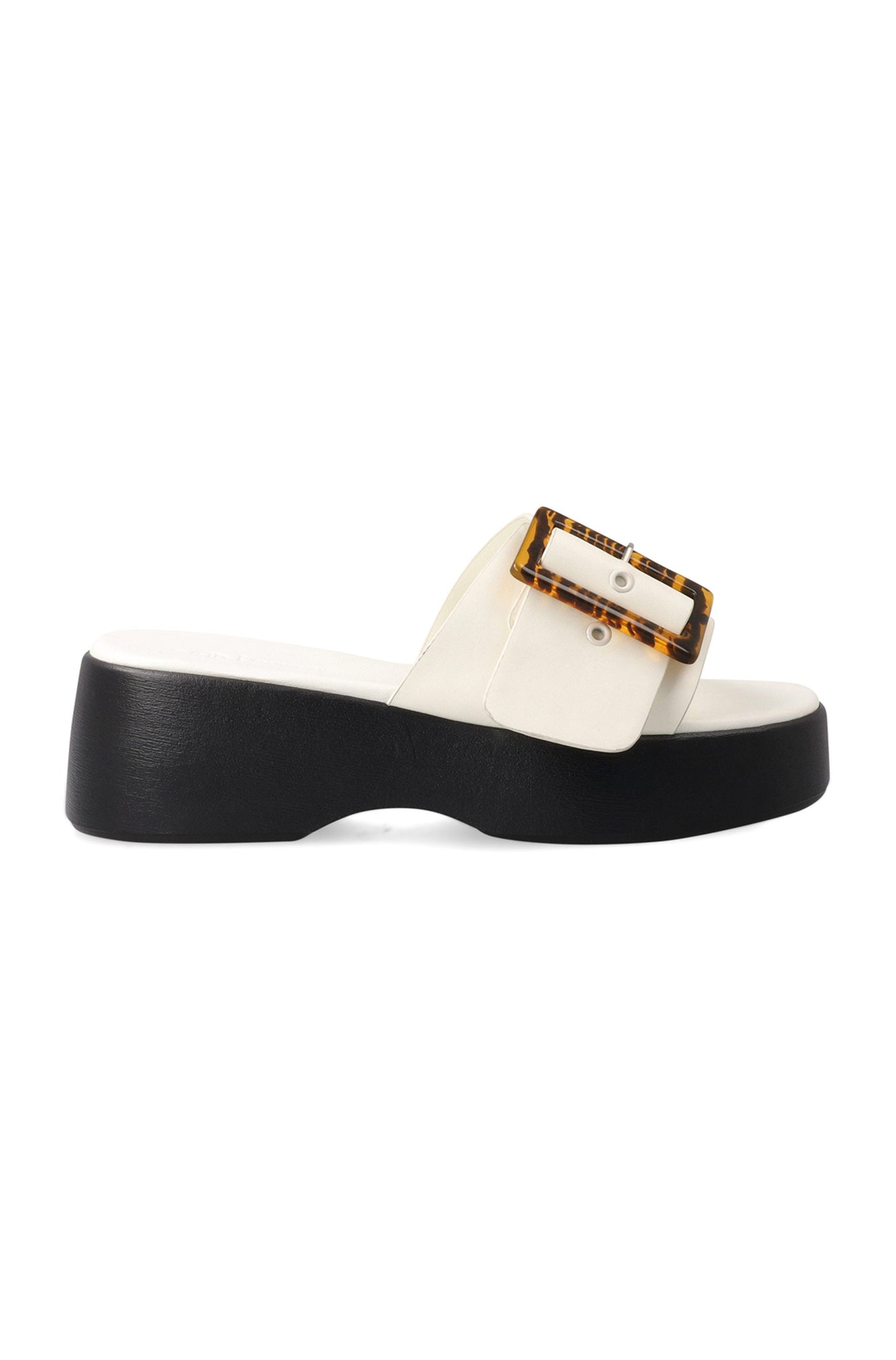 Footwear | Faux Rafia Big Buckle Sandal Sandals