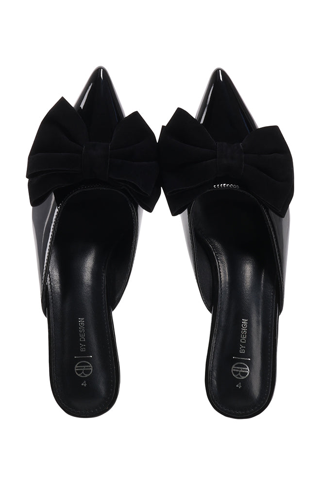 Casey Slip in bow detail kitten heel