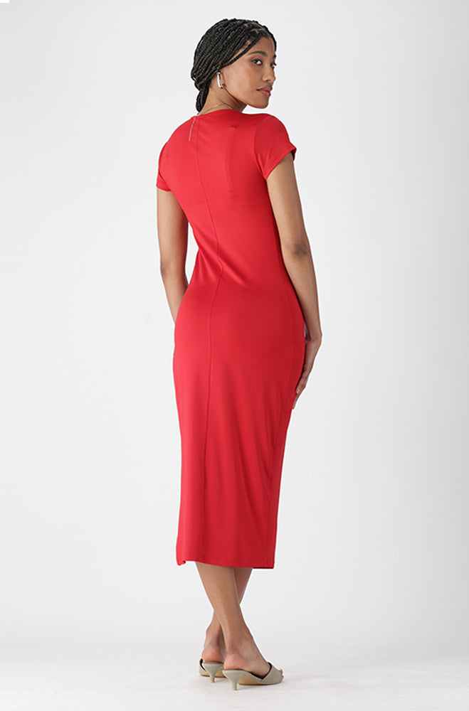 Larna Bodycon Dress _ 162627 _ Red