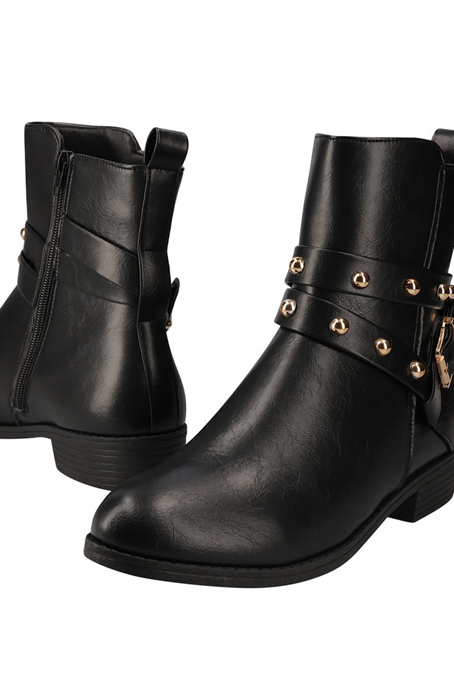 Studded detail ladies boots