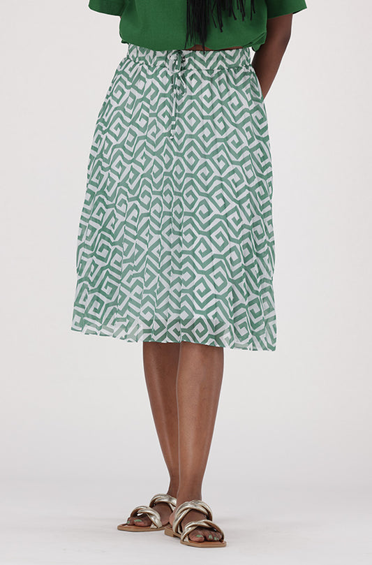 IRIS GEO PLEATED SKIRT