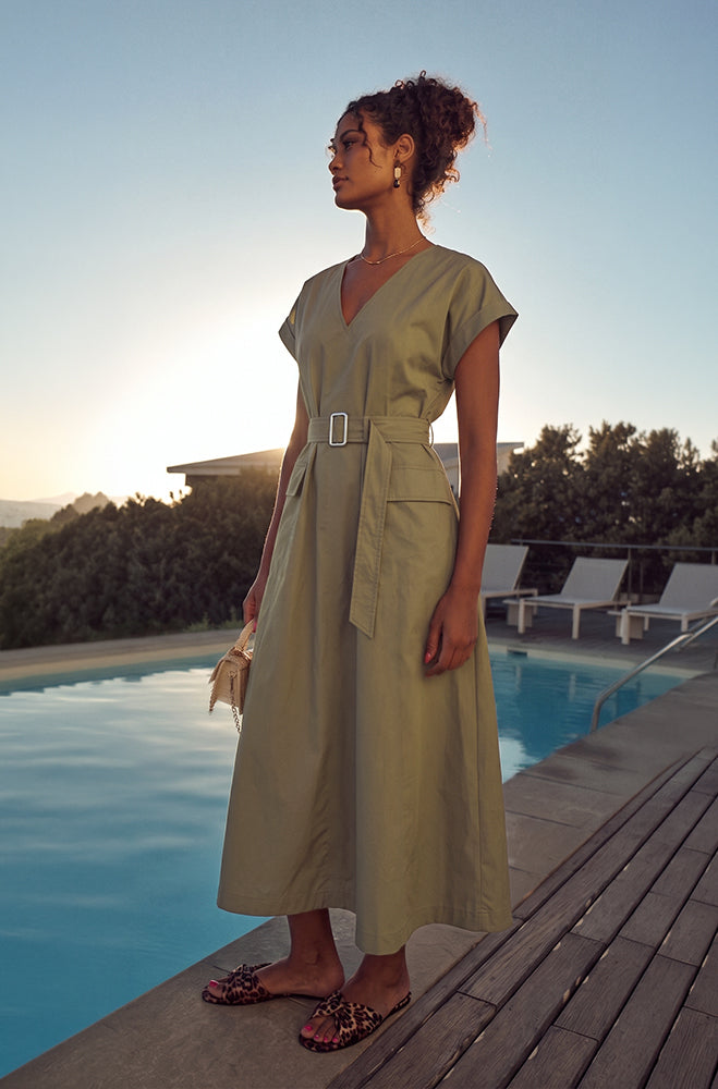 SEVYN BELTED DRESS