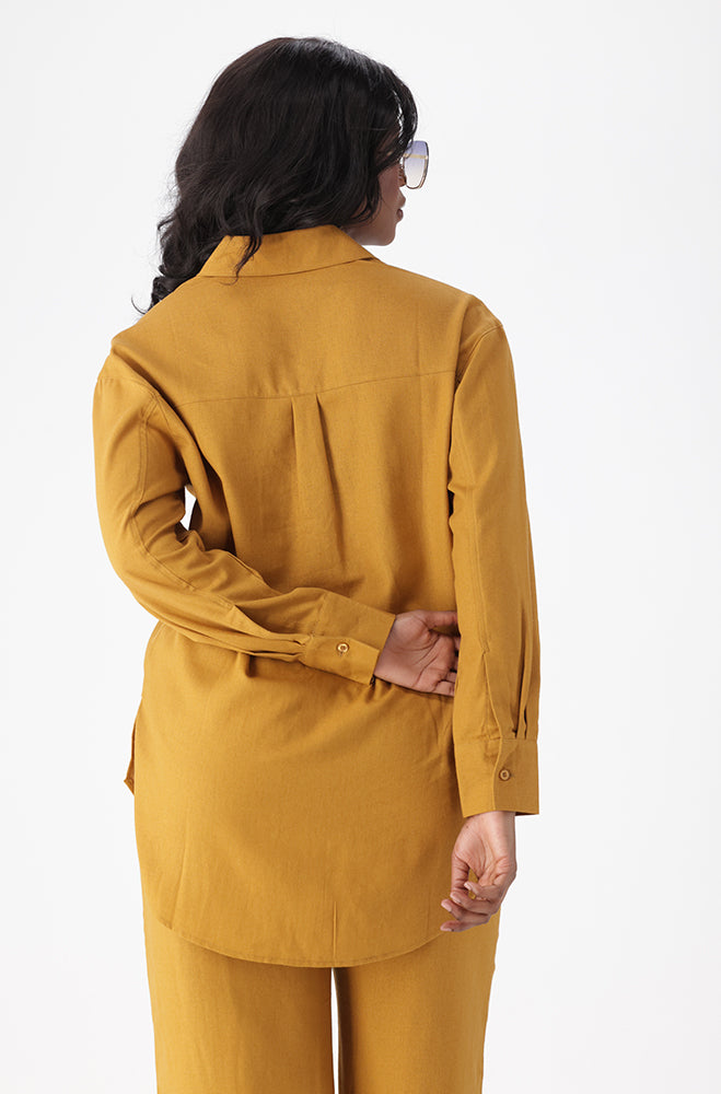 KALLIE LINEN BLEND SHIRT