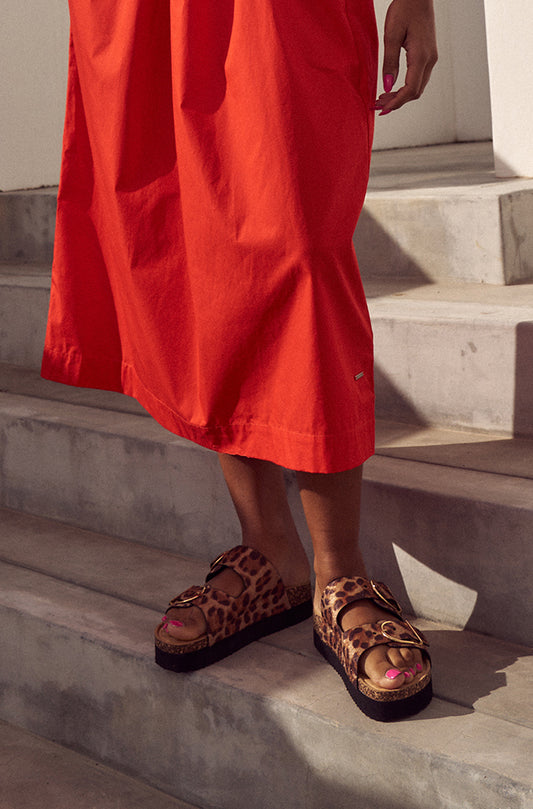 Stacey Animal print platform sandal