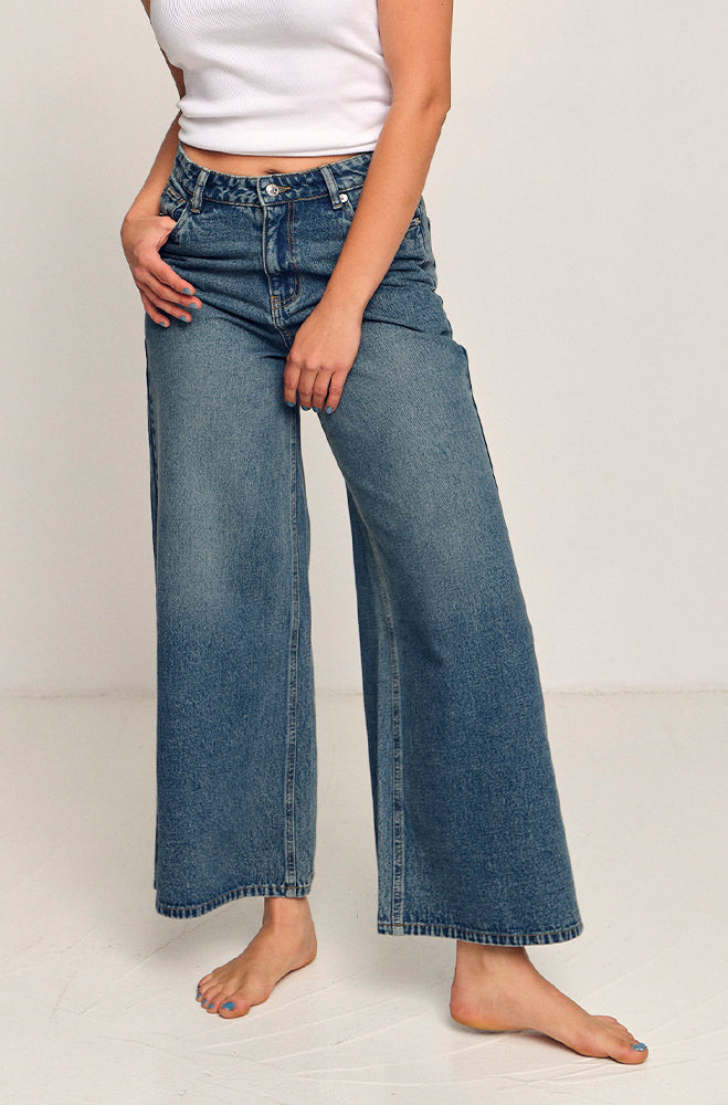 KIERA DENIM WIDE LEG JEANS