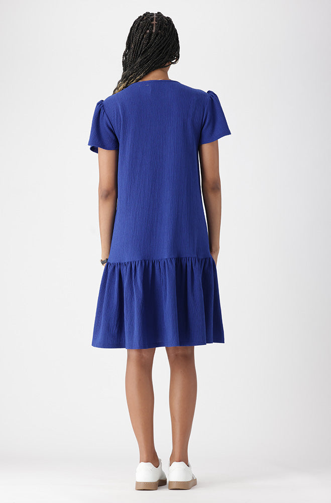 Alice Tulip Sleeve Shift Dress _ 166958 _ Blue