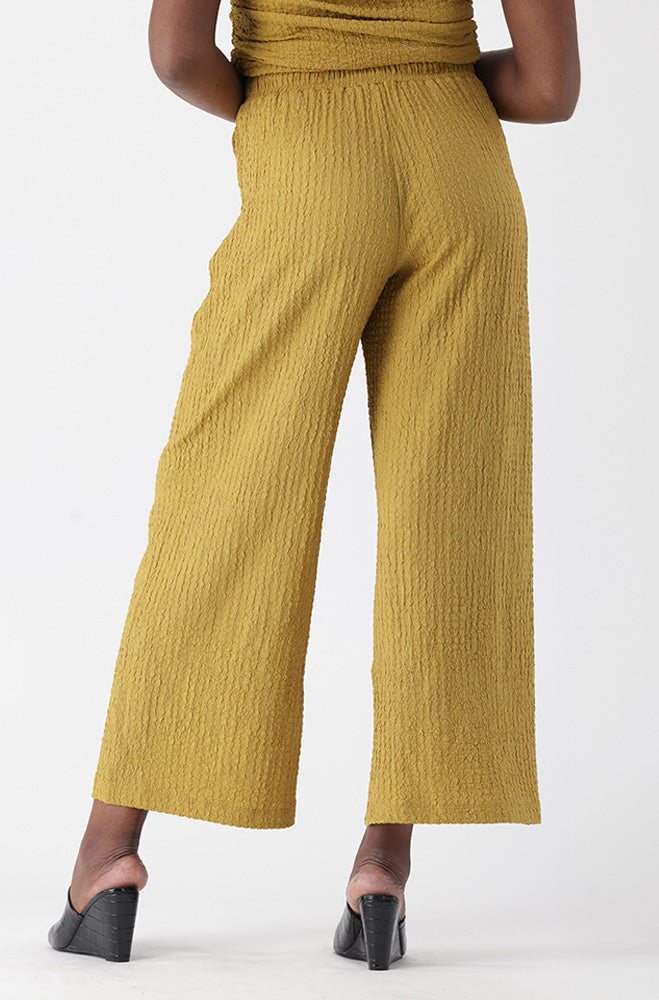 CARA TEXTURED WIDELEG PANTS