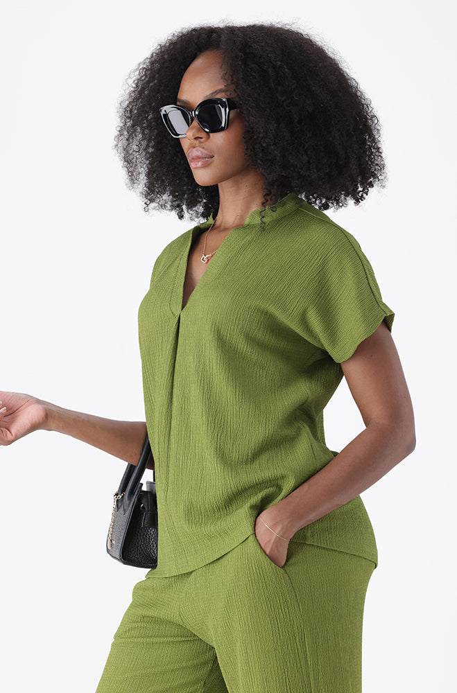 KASIA PORTOFINO TEXTURED TOP