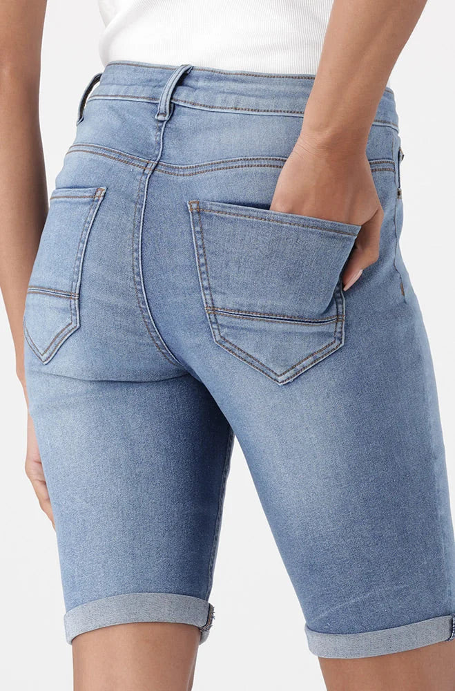 Ladies | Jenner Bermuda Shorts _ 151304 Mid Wash