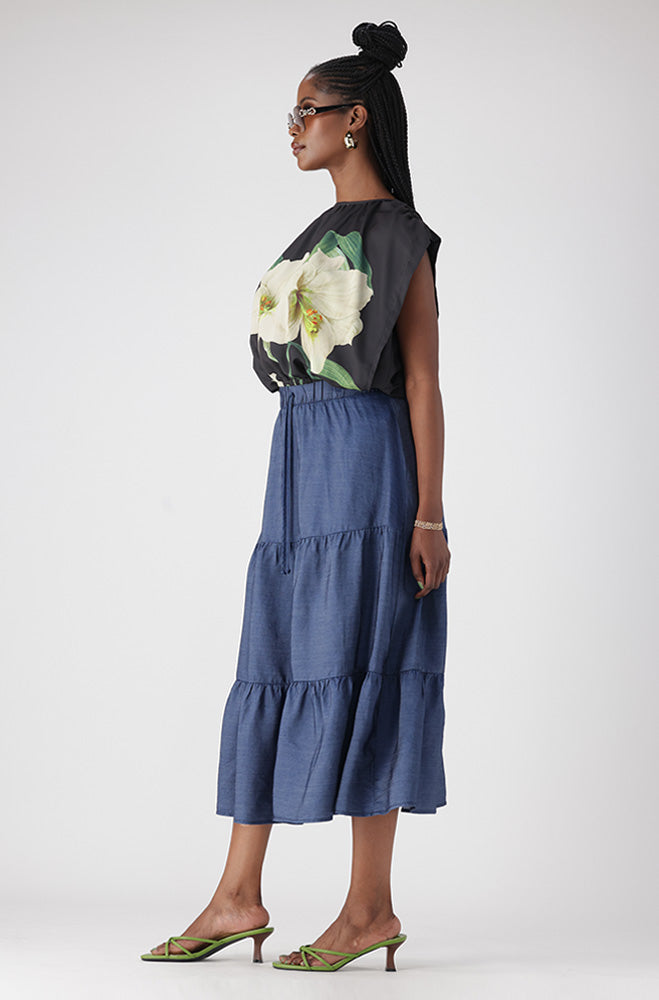 AVAIRA CHAMBRAY SKIRT