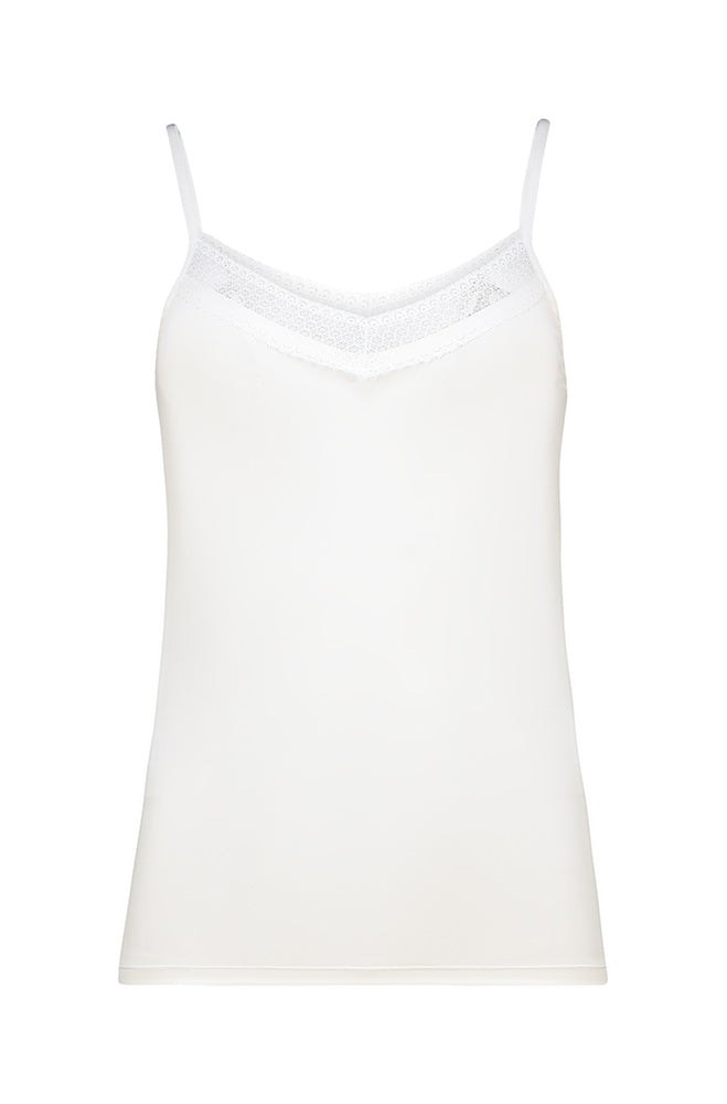 Kendra Lace Front Adjustable Strap Cami _ 168058 _ White