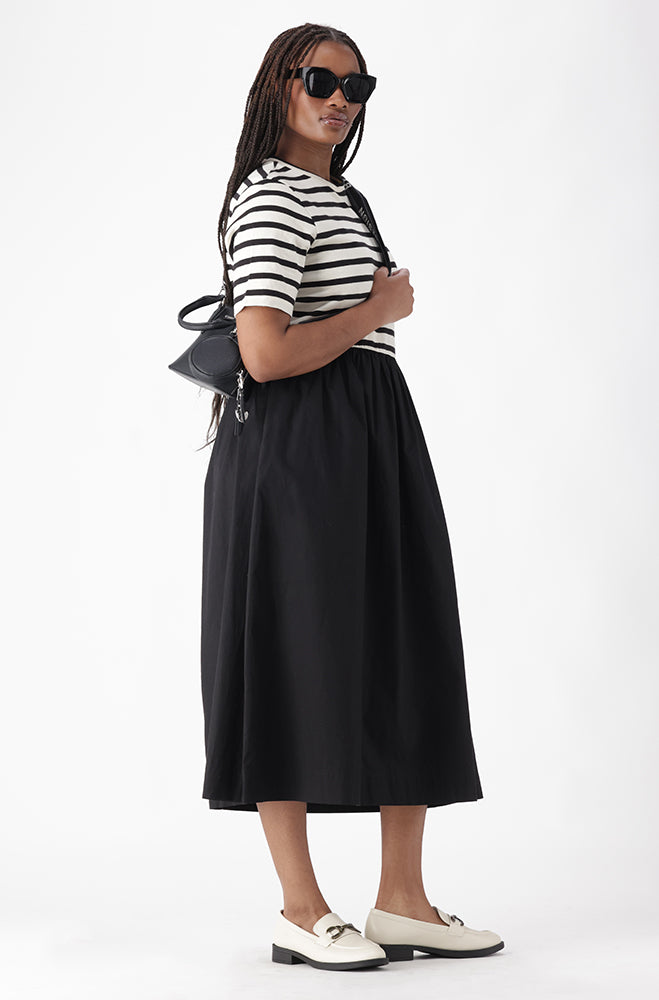 MASON STRIPE COMBO DRESS