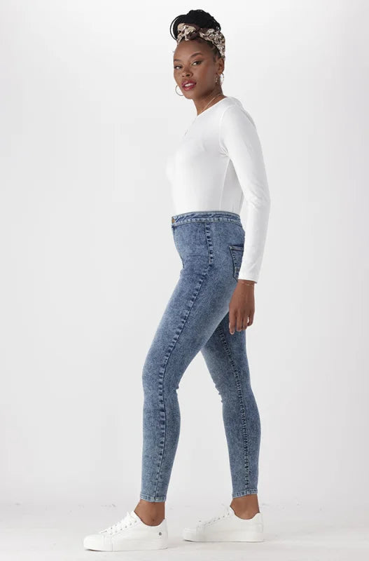 Ladies | Jessie High Rise Skinny Tube _ 148443 Mid Wash Jeans