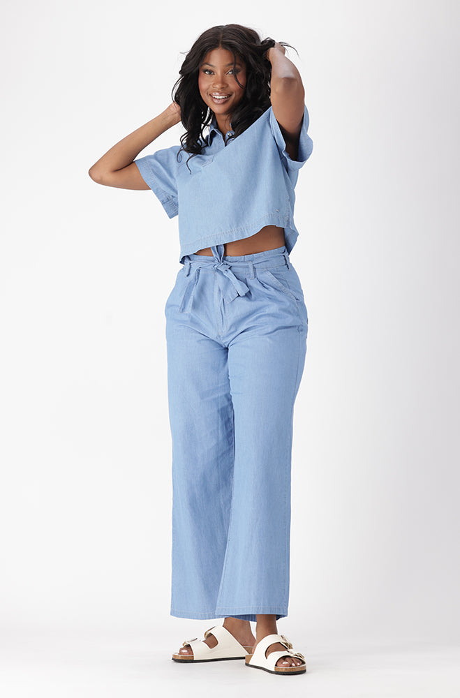 MAXINE DENIM LIGHTWEIGHT TOP