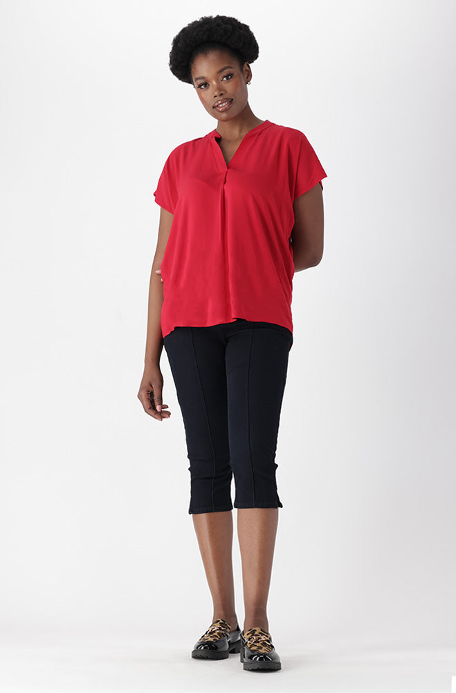 Ladies | Edith Portofino Hi Low Hem Top Blouses