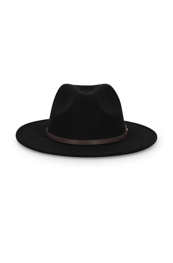 RUEBEN FEDORA FELT HAT - BLACK