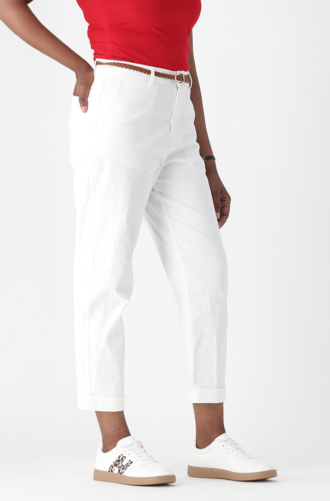 CORA BELTED CHINO