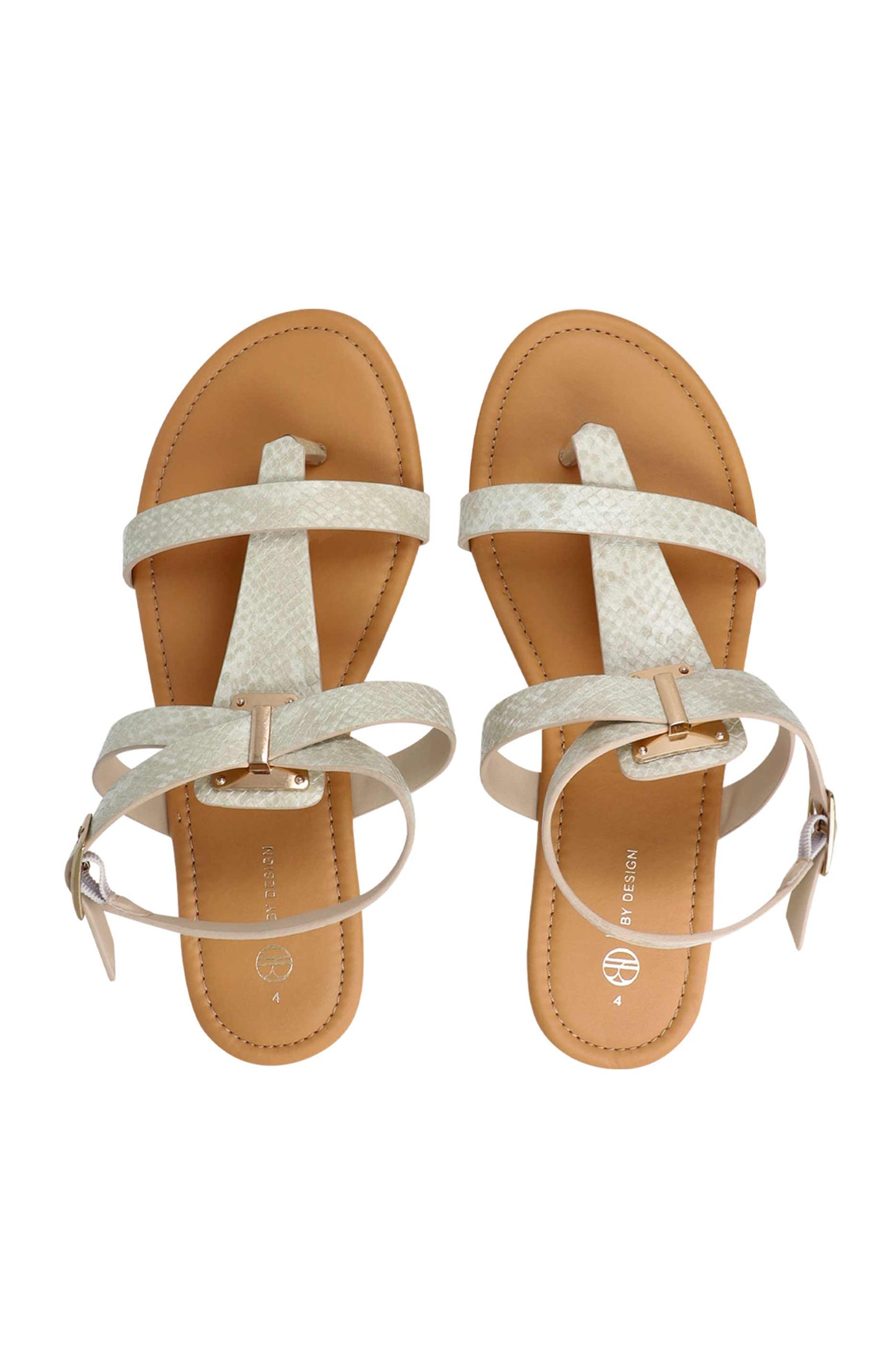 Tania textured ankle strap sandal