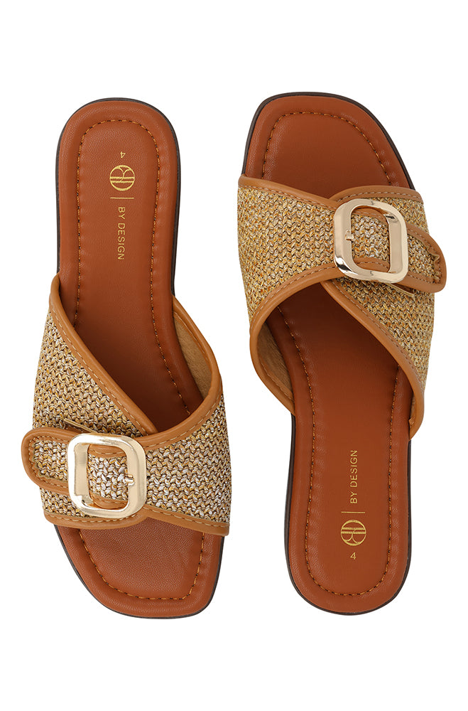 Lebo-Raffia buckled upper sandal