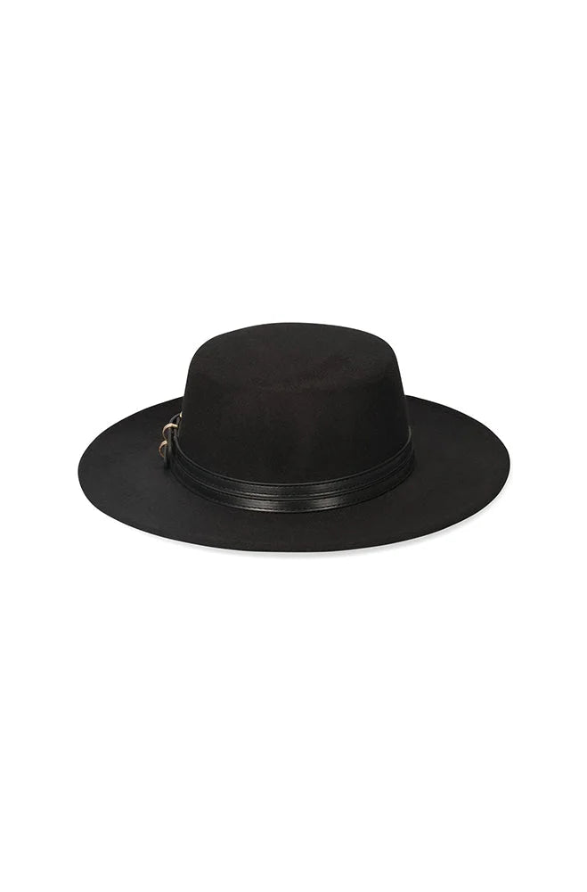Accessories | Hailey Boater Felt Hat _ 153245 Black